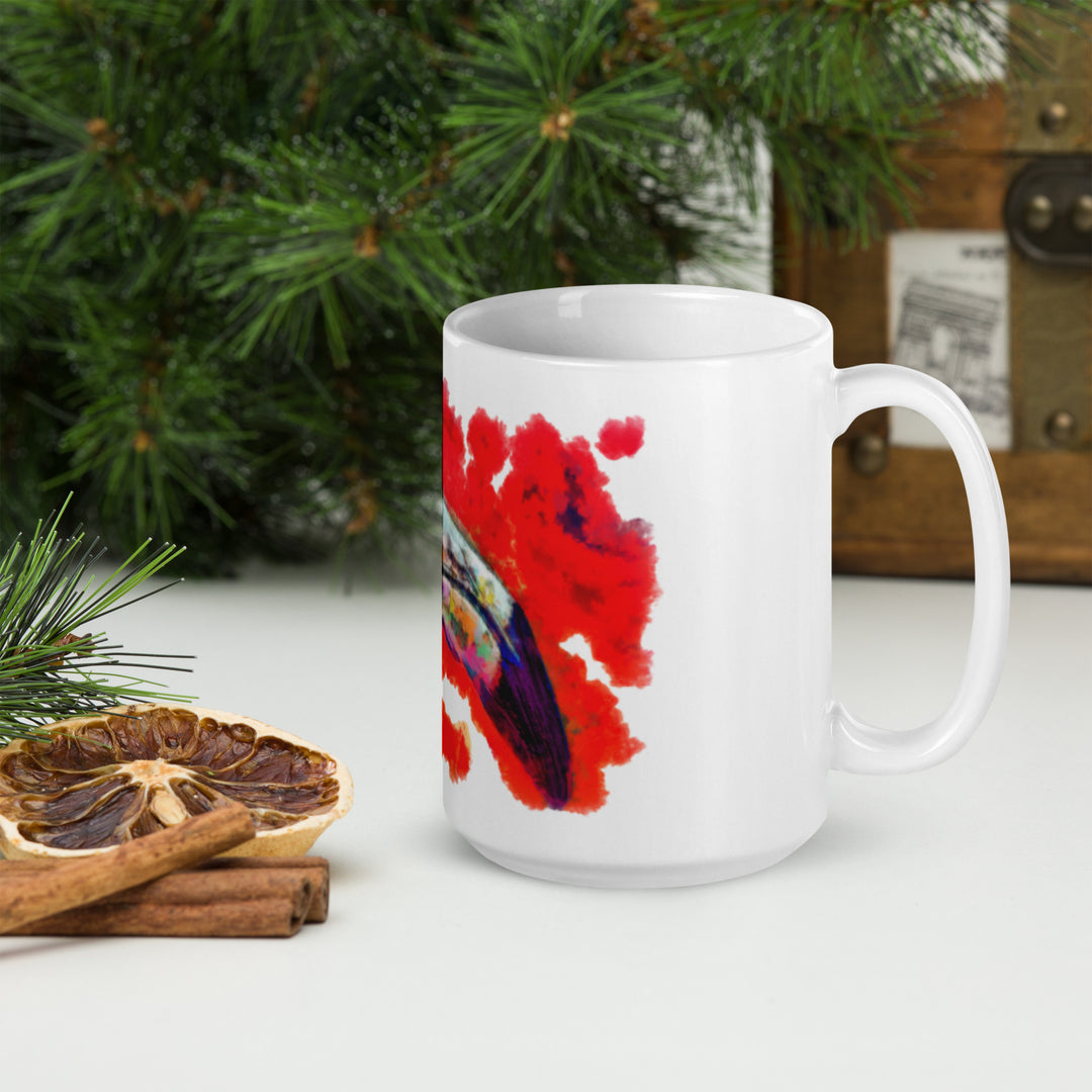 White glossy mug - Flamingo