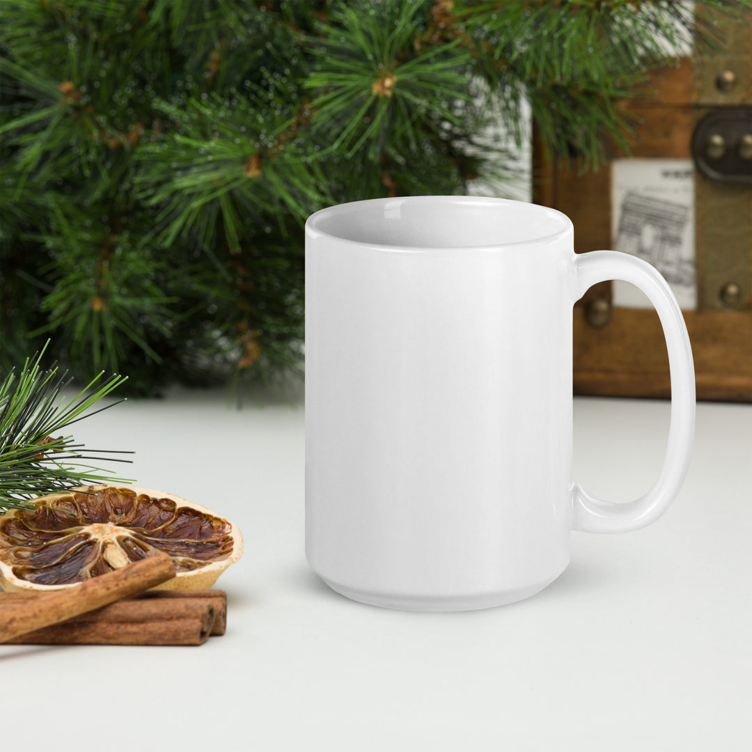 White glossy mug