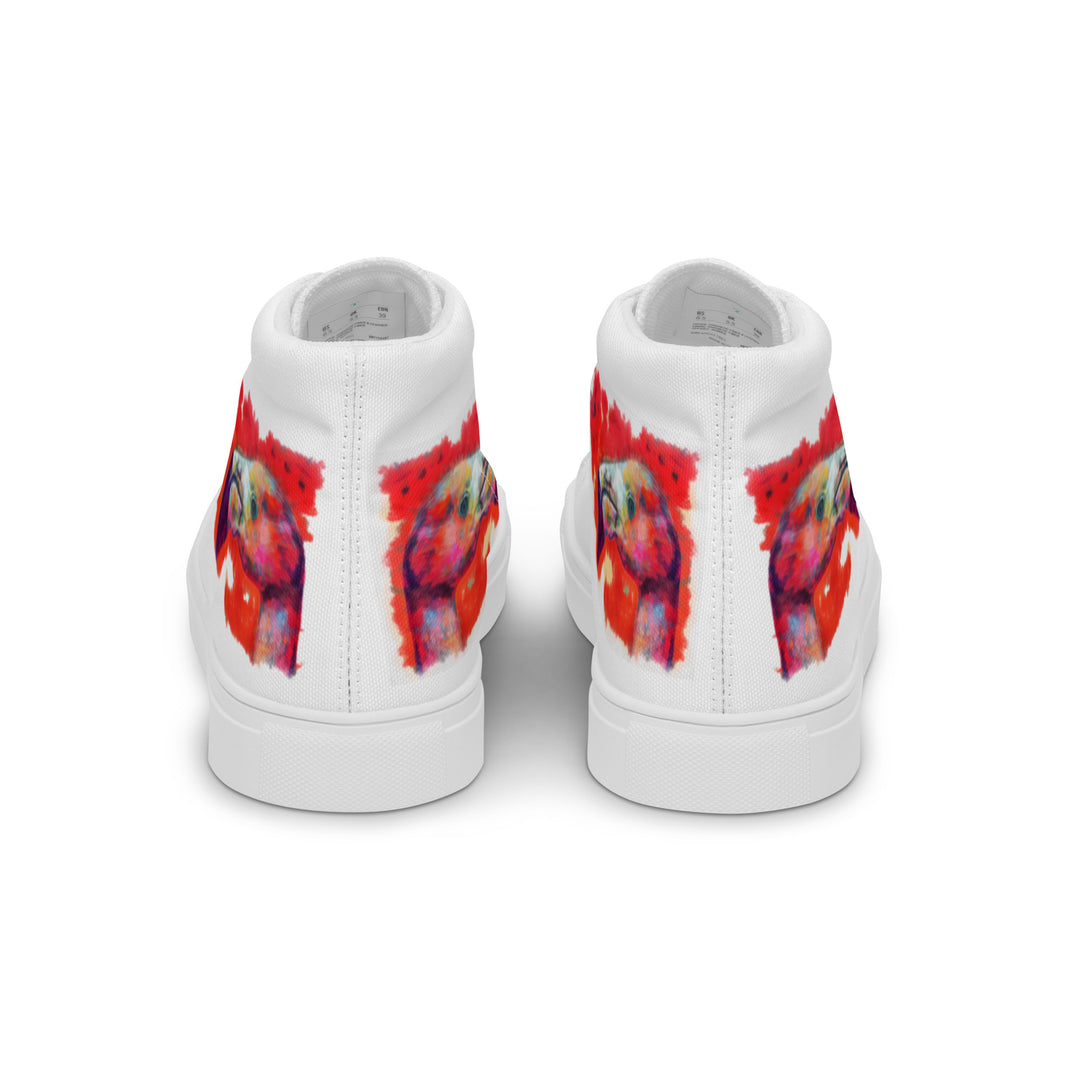 Women’s high top canvas shoes - Flamingo