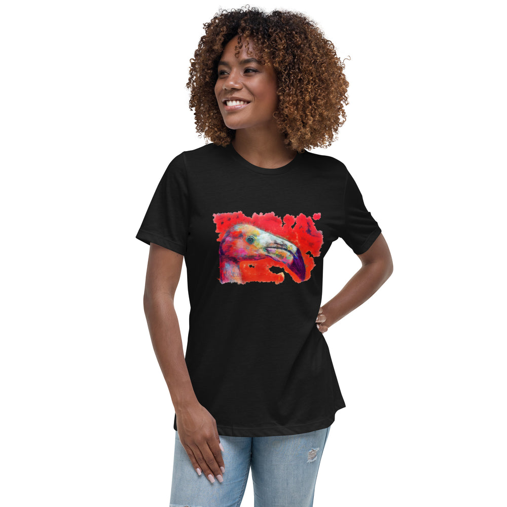 Women's Relaxed T-Shirt - Flamingo v2